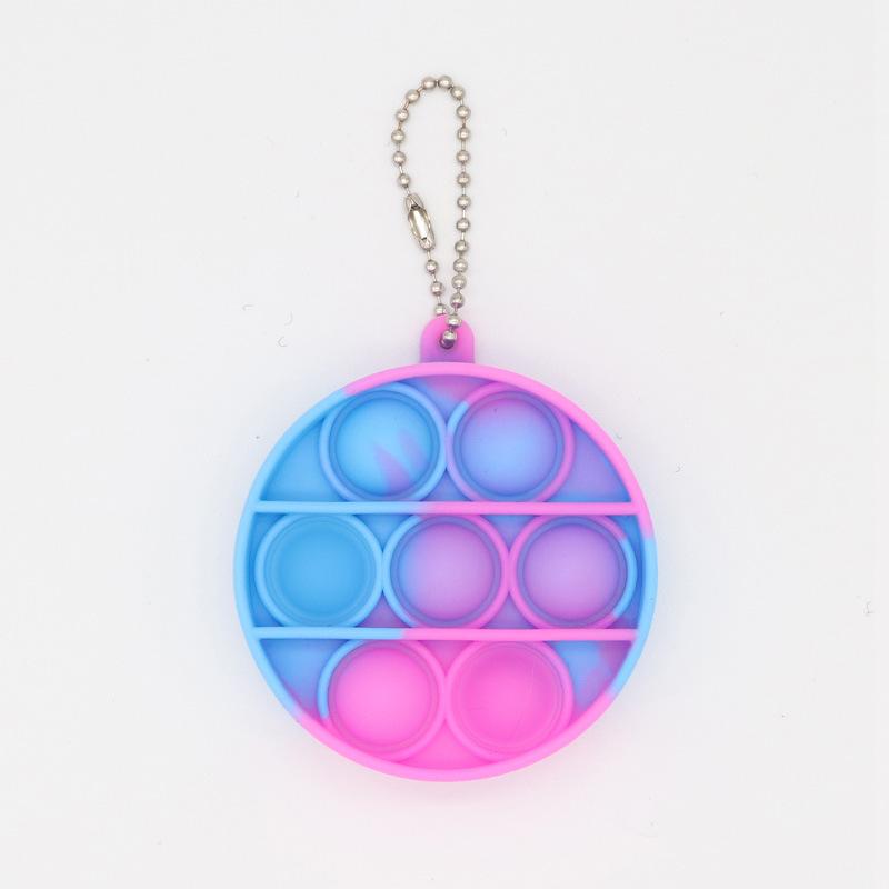 Colorful Silicone Keychain Bubble Toy - Mouse Killer Pendant and Educational Decompression Tool