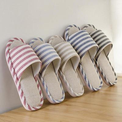 Ciabatte da interno antiscivolo in cotone e lino per uomo e donna, morbide, resistenti all'usura, perfette per pavimenti in legno