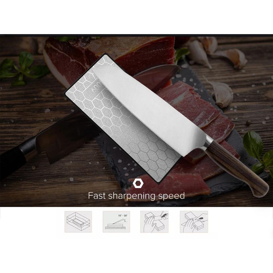 DE Warehouse 24H Shipping Free Delivery 400&1000 600&1200 LARGE DOUBLE-SIDED DIAMOND SHARPENING STONE SHARPENER GRIT KITCHEN