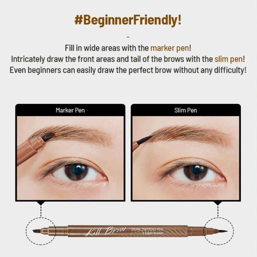 CLIO Kill Brow Dual Tattoo Pen Special Set, 0.3g*2