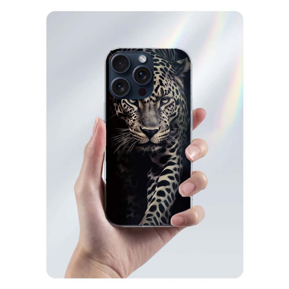 Majestic Leopard Clear Phone Case For Iphone 17 Air 16 Pro Max 15 Pro 14 Plus 17E 16E 11 13 12 Mini Cover Cases Fundas Cell TPU