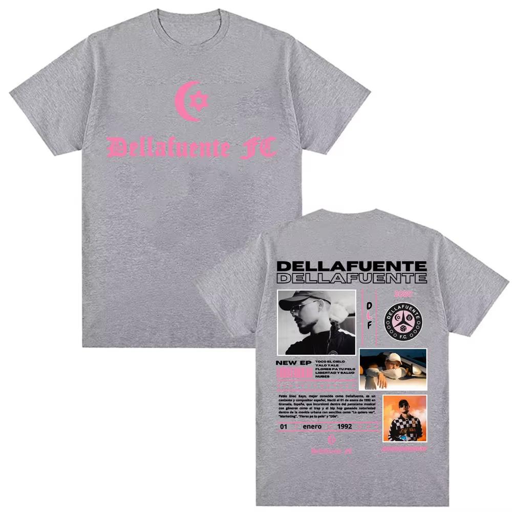 Rapper Dellafuente 2025 Tour Cover T-shirts for Men Harajuku Fashion Trend Cool T Shirt Unisex High Quality O-Neck Loose T-shirt