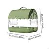 Portable Bird Transporter with Shoulder Straps And Handle , PU Leather Green