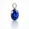 Natural Blue Sapphire Pendant 20 Ct Oval Cut 925 Sterling Silver September Birthday Birthstone