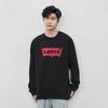 Levis Minimalist Comfortable Versatile Logo Print Casual Long Sleeve Sweatshirt Men Sweatshirt Black 003YS-0001