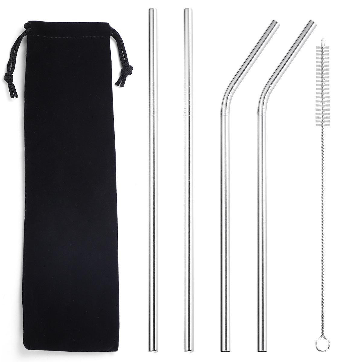 

Colorful Food-Grade 304 Stainless Steel Elbow Straw with Biodegradable Cleaning Brush