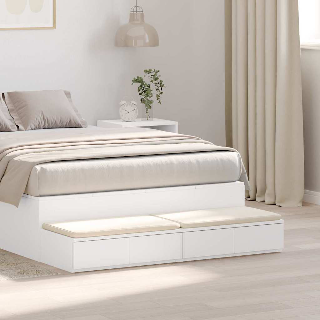 Bed Drawers White 120 x 36.5 x 16.5 cm Particleboard