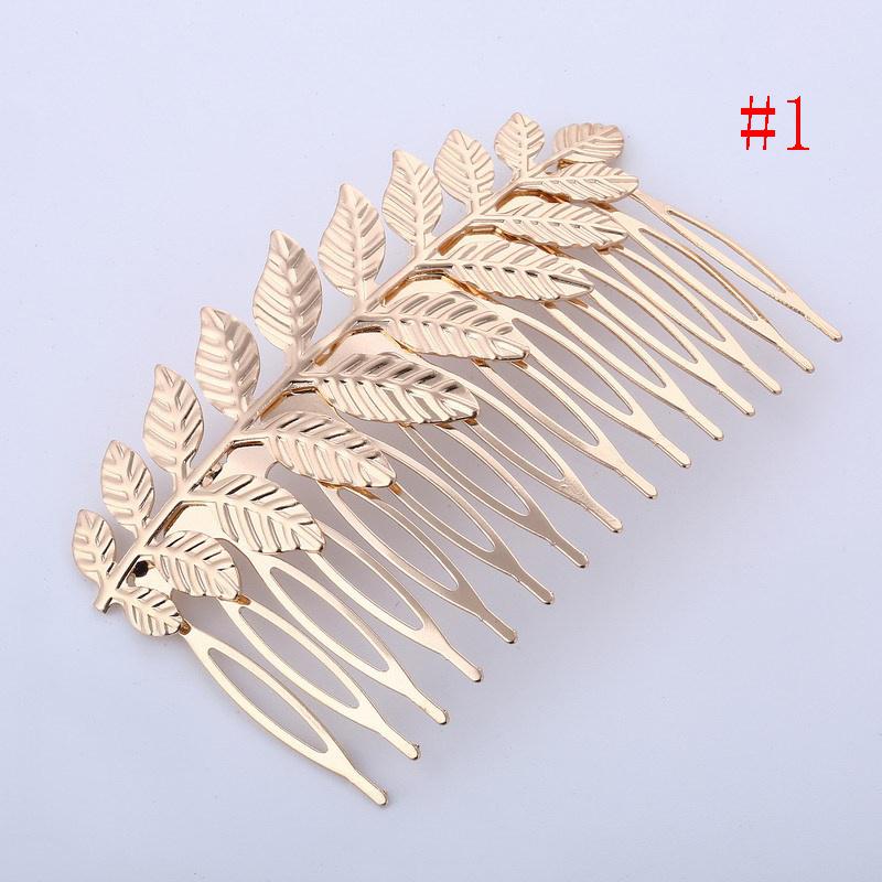 

Стильные украшения для волос Индивидуальные золотые цветные серебряные цветные листочки для волос Свадебные аксессуары для волос золотой