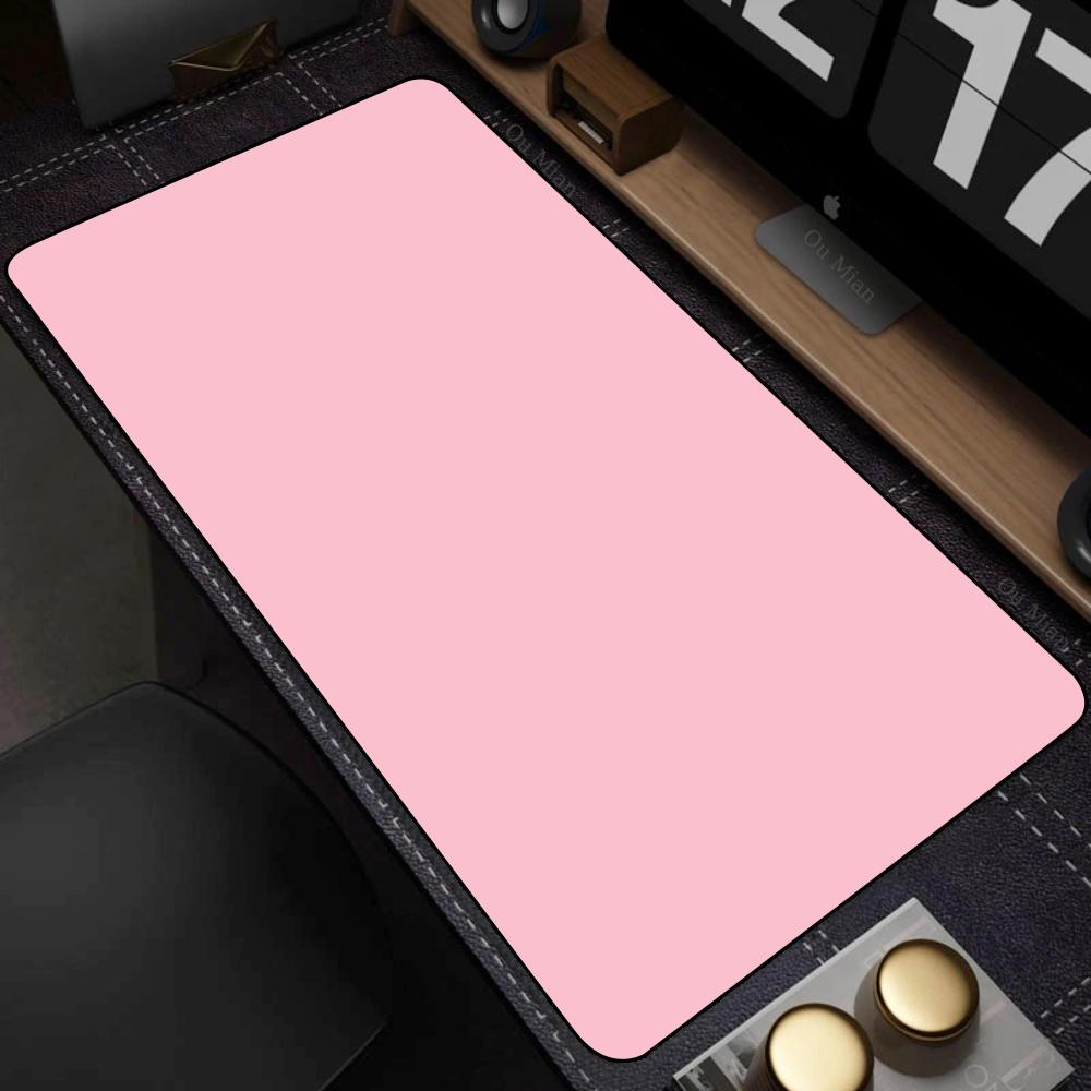 Large Black Desk Mat Solid Color Simple Computer Laptop Mouse Pad Girls Gaming Mousepad Rubber Non-Slip Cushion Office Deskmat