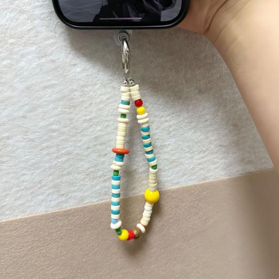 Handy-Kette Handgemacht Retro-Perlen Farbkombination Dickes Lanyard Anti-Verlust Sicherer Handy-Riemen Handy-Zubehör