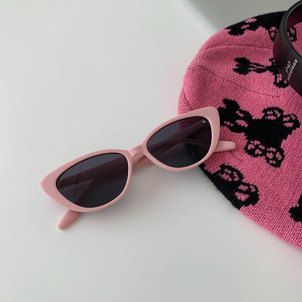 Korean Ins Niche High-end Sense Vintage Versatile Cat s Eye Pink Sunglasses Women s Sun Protection Face Small Frame Sunglasses