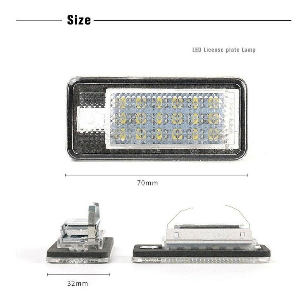 2pcs For Led Number Plate Light A3 A4 S4 Rs4 B6 B7 A6 Rs6 S6 C6 S5 Q7 A8 S8 Ultra-bright Error Free License Plate Lamp G4a0