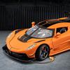 1:22 KNSG Jesko Supercar Miniature GT Alloy Diecast Model Car Sound And Light Pull Back Display Decoration Simulation Collection