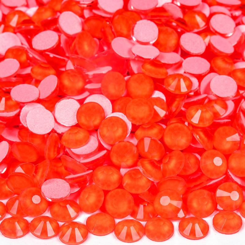 Ready Stock Orange-red Crystal Rhinestones 5A Quality Glass Diamond Bling Bling Rhinestone for Clothes Accessories
