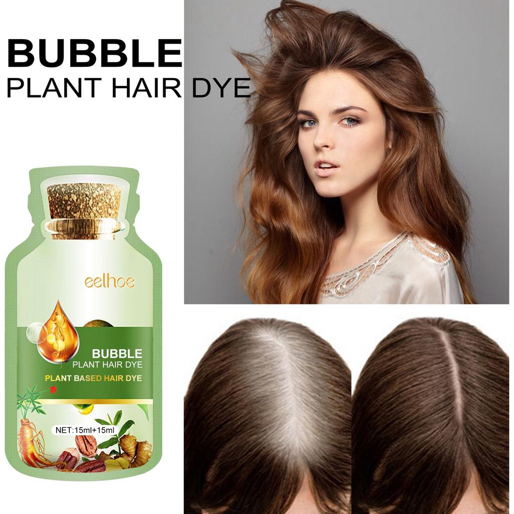 Shampooing Bubble Plant Hair D Ye Natural Plant Hair D Ye New Plant Bubble Hair D Ye Hair D Ye 20 ml 10 paquets/boîte