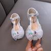 Cute Children's Sandals Elegant Rhinestone Crown Girls Summer Ballet Flat Sandals Fashion Pearl Kids Princess Causal Dress Shoes