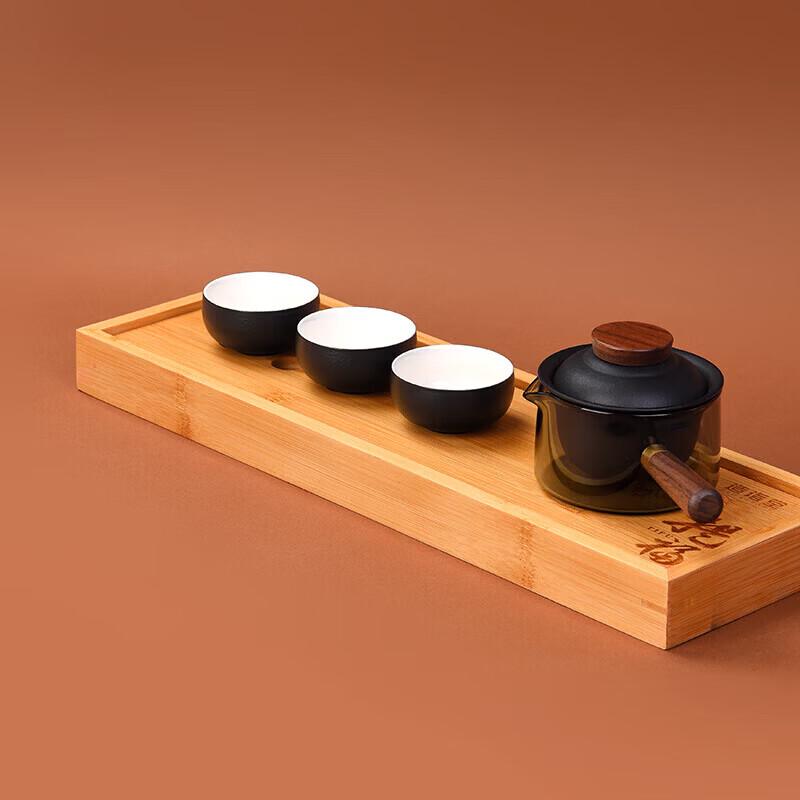 Zao Yi Tang Black Ceramic Tea Set
