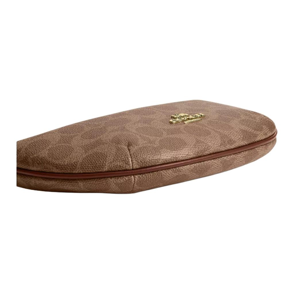 Coach Payton Coated Canvas With Smooth Leather Handbag Mini Women's Gold & Umber CEL06-IMXHE