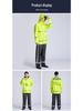 Rainproof Three-Layer Composite Raincoat and Pants Set with Reflective Safety for Traffic Duty