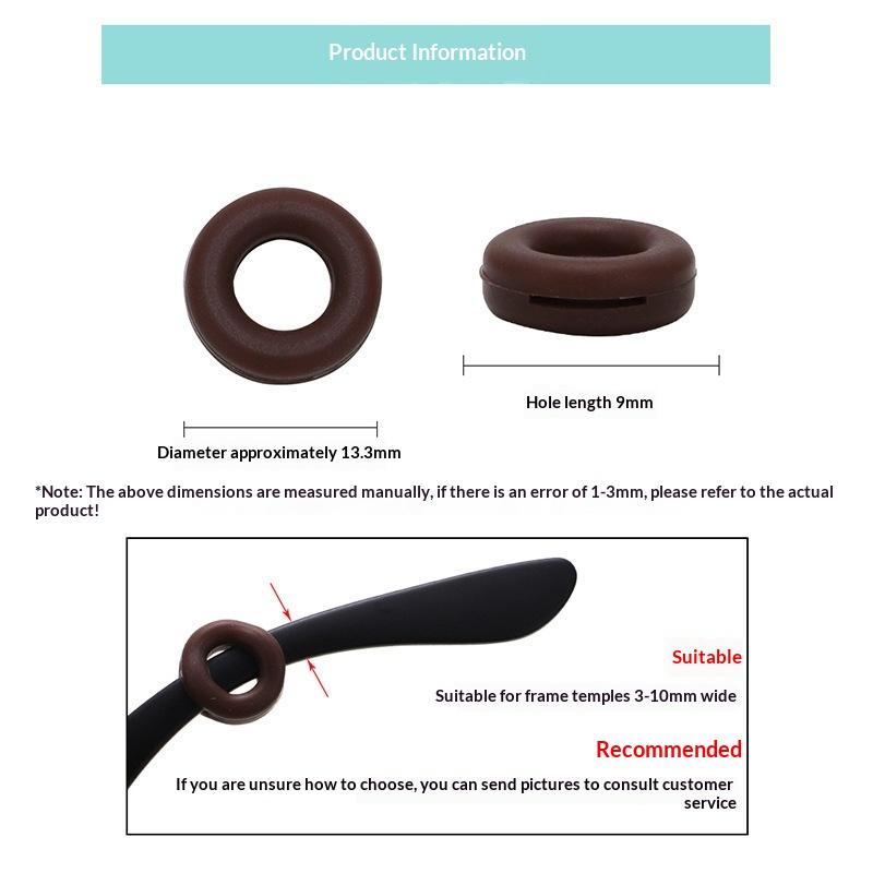 10Pcs Anti-Slip Silicone Ear Grip Glasses Eyeglasses Leg Ear Hook Stopper Bracket Fastener Accessories Temple Tip Eyewear Holder