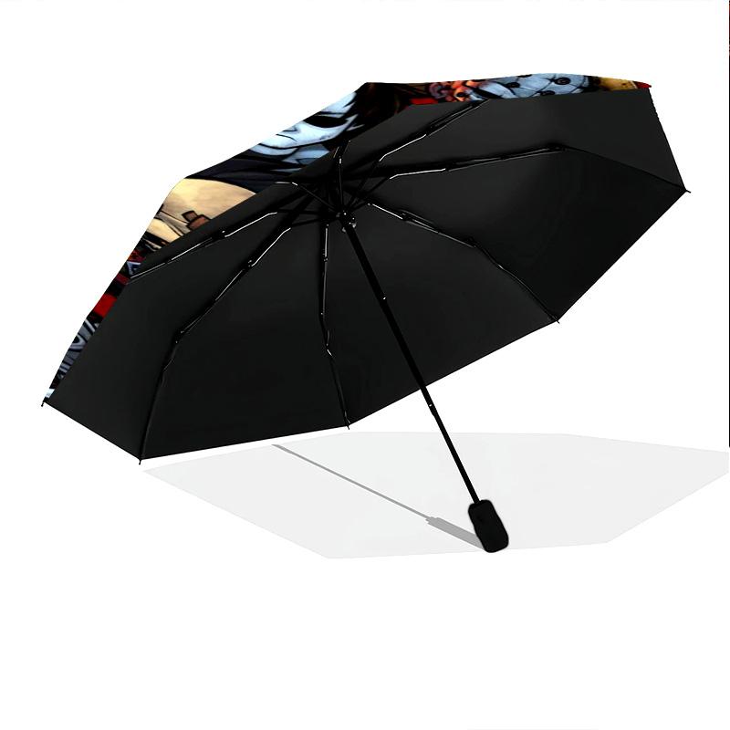 Horror Icons Unite Folding umbrella travel 8 paraphenoid bones Sun umbrella Umbrella printing
