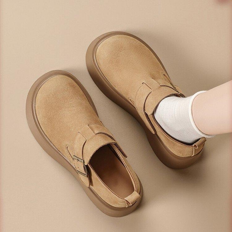 Vielseitiger kleiner Mann erhöht die Höhe der faulen Boken-Schuhe 2025 neue Herbst-Retro-Einzelschuhe beliebte Plateau-Birkenstockschuhe Damen