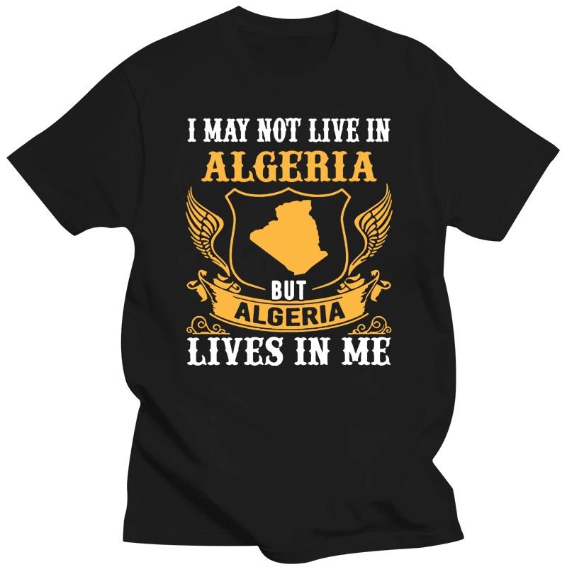 

Top Unisexs Cotton Tshirt new Unisex shirt Algeria Lives in me Unisexs white short sleeve tshirt 4XL