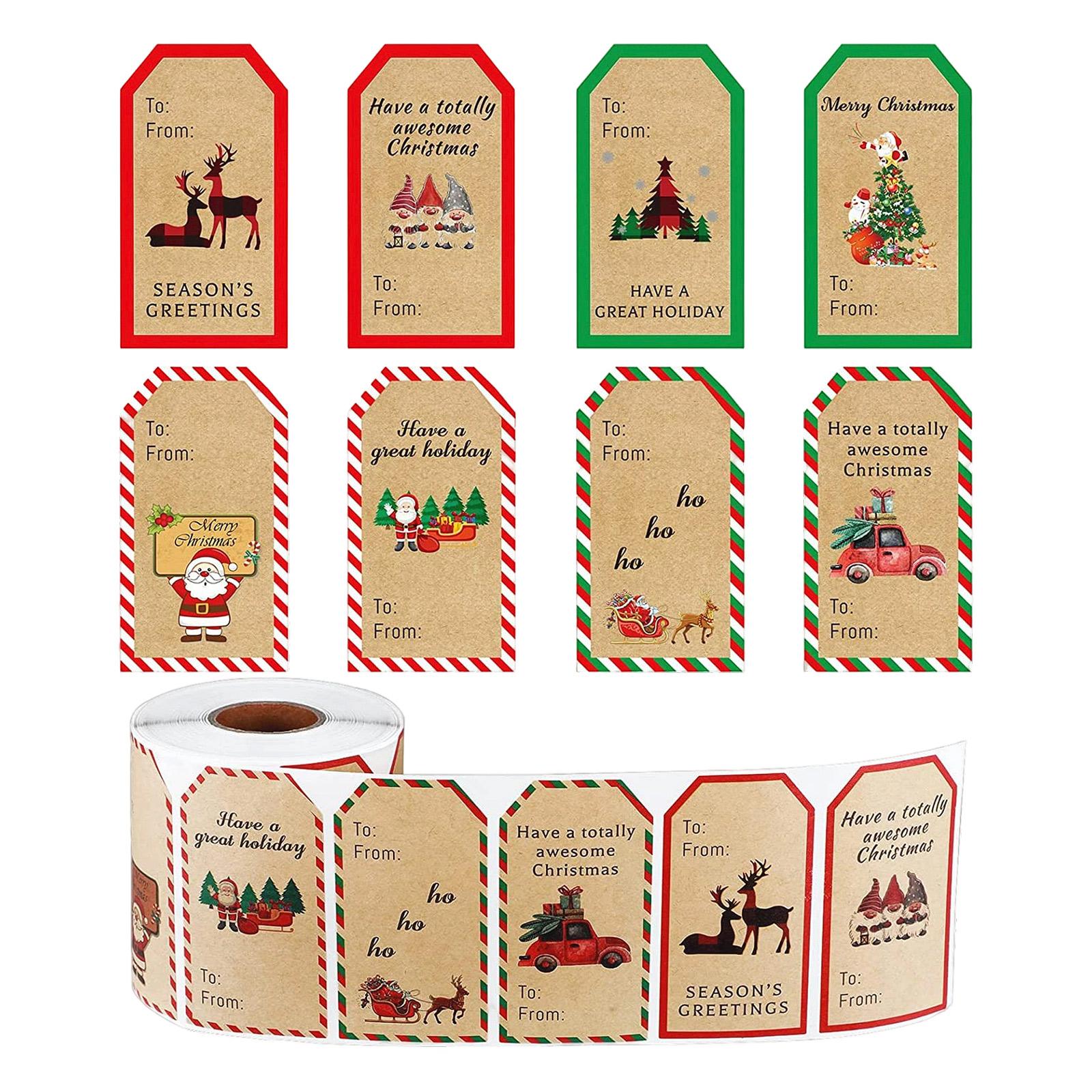 

300 Stickers Roll Pack Christmas Holiday Decoration Gift Series Self Adhesive Stickers And Labels One Size