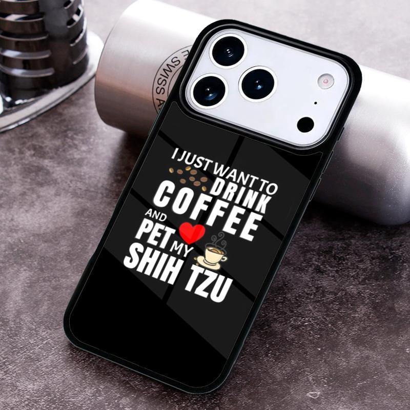I Love Shih Tzu Puppy Dog Phone Case for iPhone 17 16 15 Pro Max Air 14 13 12 11 Plus Shockproof Cover