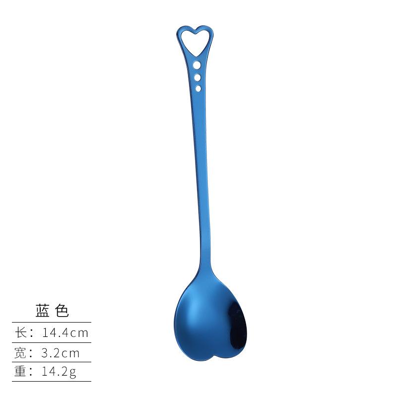 Heart-shaped Coffee Spoon Stainless Steel Teaspoons Mixing Spoon Dessert Snack Scoop Ice Cream Milk Tableware Kitchen Tool