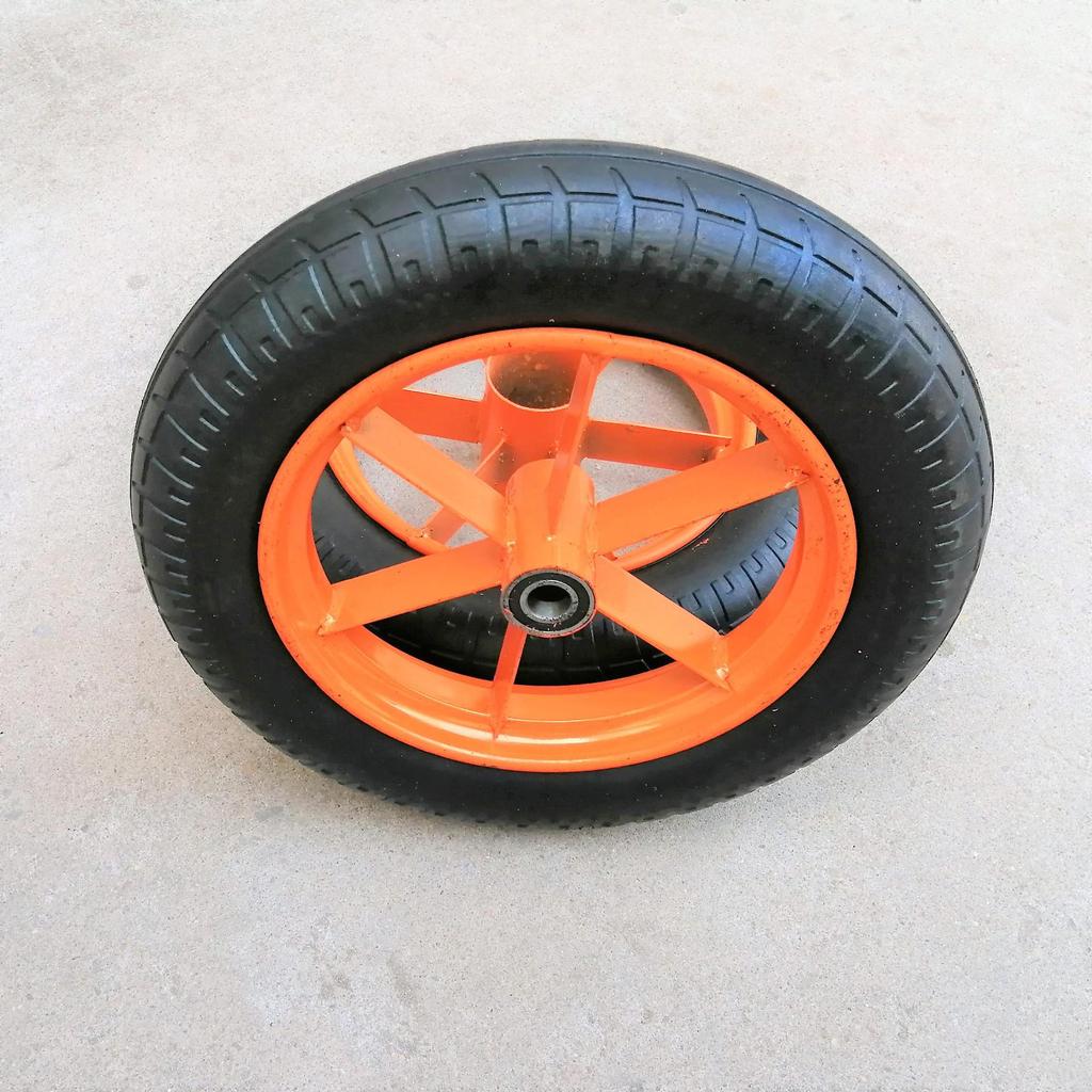 300-10 Solide Industrielle Sackkarrenräder, 206 Löcher, 104 Lager Lenkrollen, Flacheisen Bergbau Räder