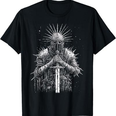 Tempelritter Krieger Kreuzzug Mittelalter Fantasy Kunst T-Shirt