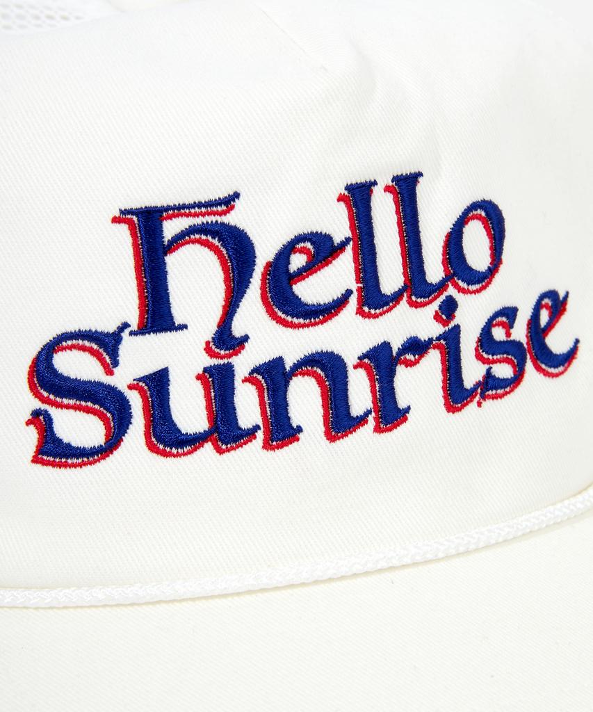 HELLO SUNRISE Heritage Logo Relaxed Fit 5P Cap_White
