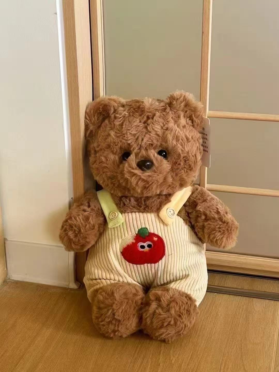 

Teddy Bear Plush Toy Overalls Doll Doll Dressed In Dole Bear Rag Doll Girl Birthday Gift 30cm 0.25kg