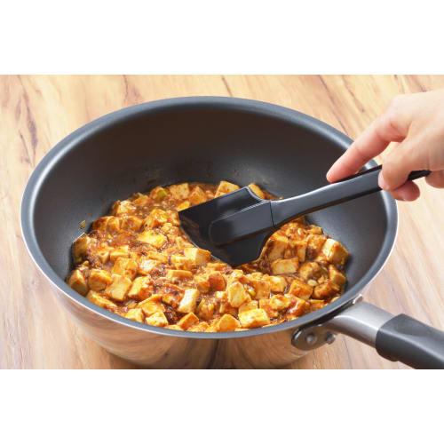 Shimomura Kogyo Verdun Black Silicone Spatula, Dishwasher Safe, Made in Japan, VB-629 Black