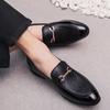 Fashion Fashion Pointed Toe Business Dress Shoes Men Loafers Leather Oxford Shoes for Men Formal Mariage Slip On Wedding Party Shoes K3