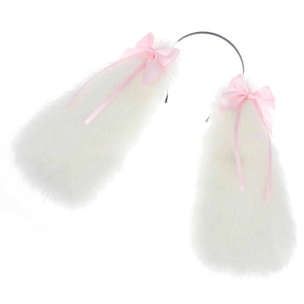 Handmade Rabbit Ear Headband Rabbit Girls Cosplay Accessories Beast Ears Fursuit Masquerade Halloween Cosplay Party
