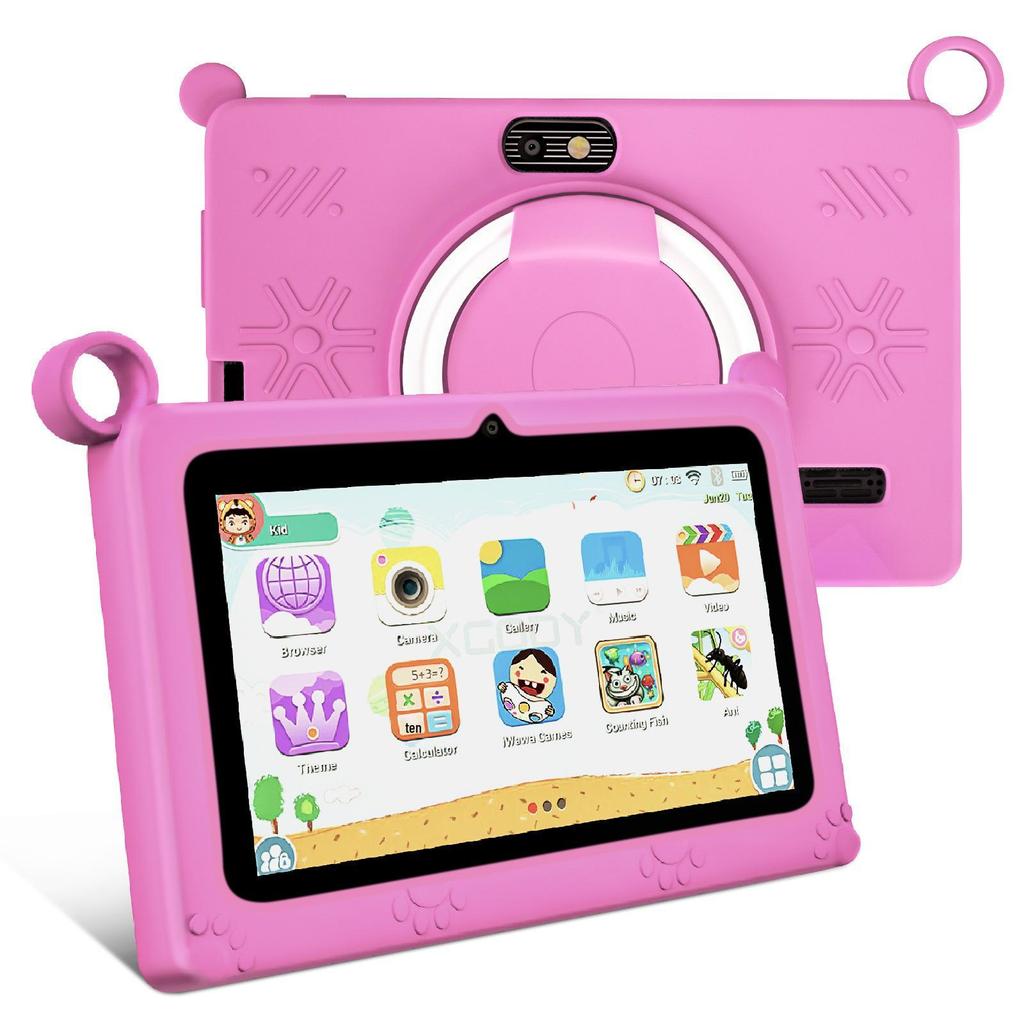 Drop-proof 7" Children's Tablet PC, WiFi, 4GB+64GB, Android 14, Pre-loaded with Small Games