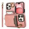 Vertical Cards Solt Ring Holder Leather Wallet Case For iPhone 15 16 Pro Max 14 Plus 13 12 11 XS XR SE2022 Stand Strap Bag Cover