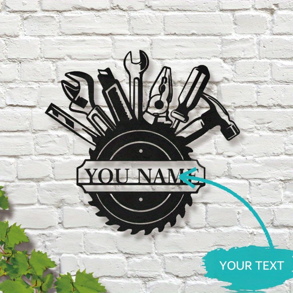 Personalizable Metal Sign Wall Art Iron Handyman Decor for Workshop Home Office Garage
