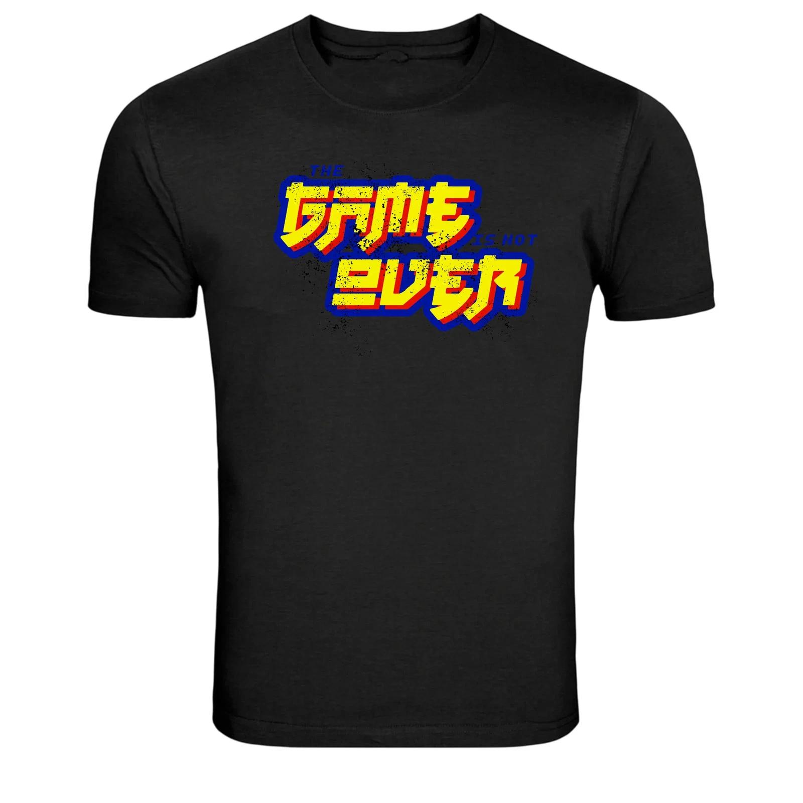 The Game Is Not Over Retro Arcade Typography Graphic Tee S