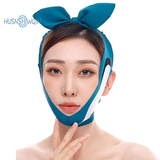 

Женский трехмерный лифтинговый бандаж для подтяжки лица на 360 градусов, высокоэластичный пояс для коррекции фигуры, физический растягивающий пояс для подтяжки лица A синий