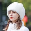 Winter Thermal Fur Hat Female Mink Hair Temperament Top Hat Outdoor Casual Thermal Mink Hat