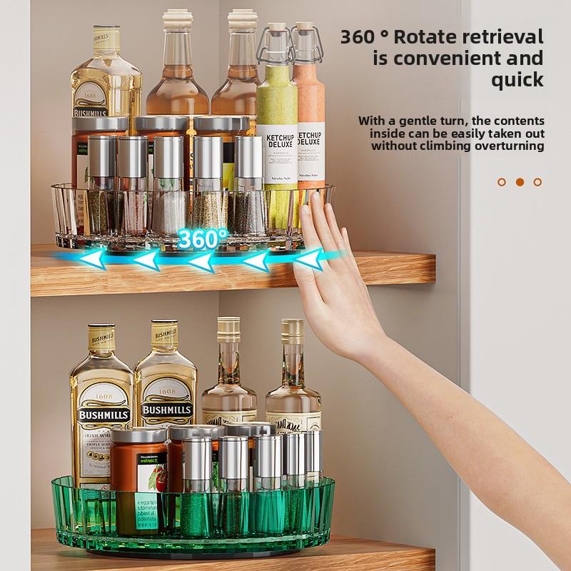 Rotating Seasoning Rack, Multi-functional Cosmetic Storage Box, Household Condiment Storage Rack, Kitchen Storage Rack