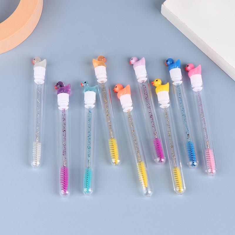 1Pcs Reusable Tube Eyelash Brush Eyebrow Brush Cute Duck Design  Rod Dust-Proof Eyelash Extension Tool Lash Mascara Wand