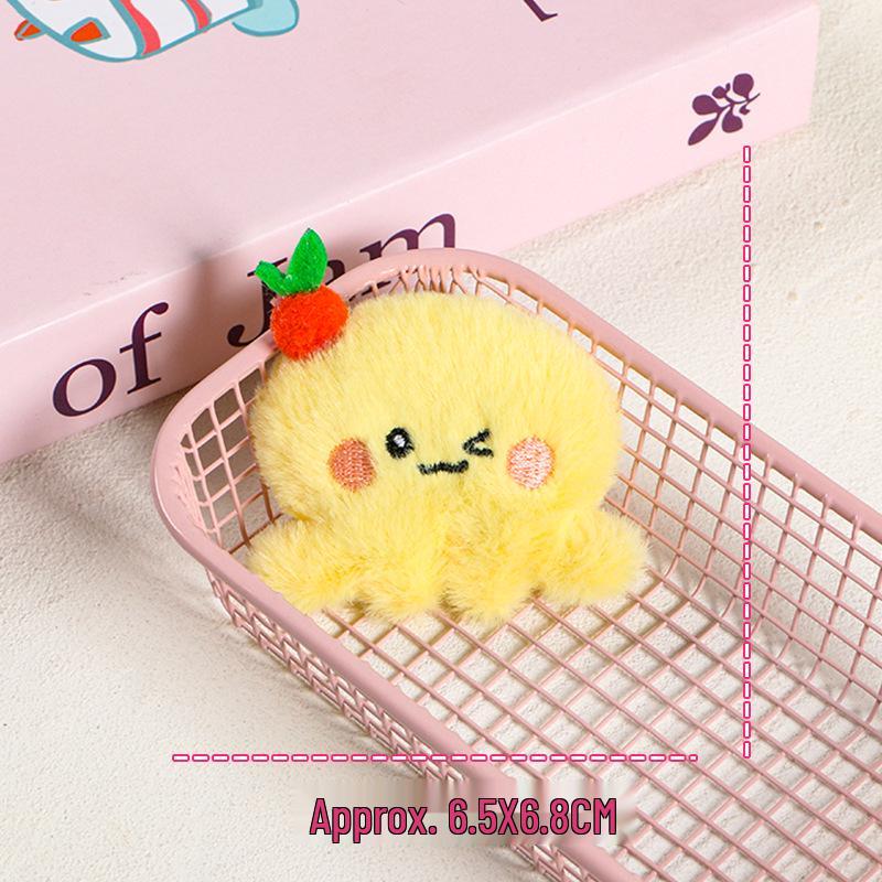 Cartoon Marine Animal Plush Brooch & Hair Clip Ornaments