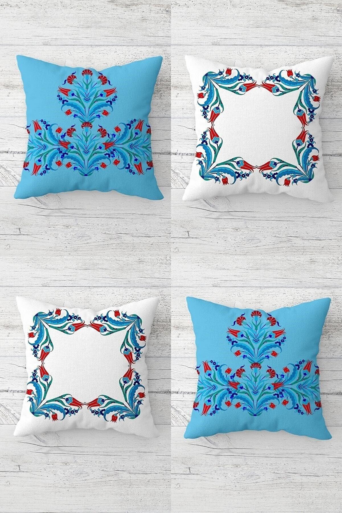 

Наволочка на потайную молнию с рисунком плитки, набор наволочек для дивана (4шт)