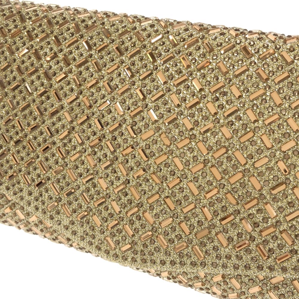 GRAXIA Cabaret Clutch Bag for Women, Party Bag, Wedding, Reception, Luxurious Beads, Gold