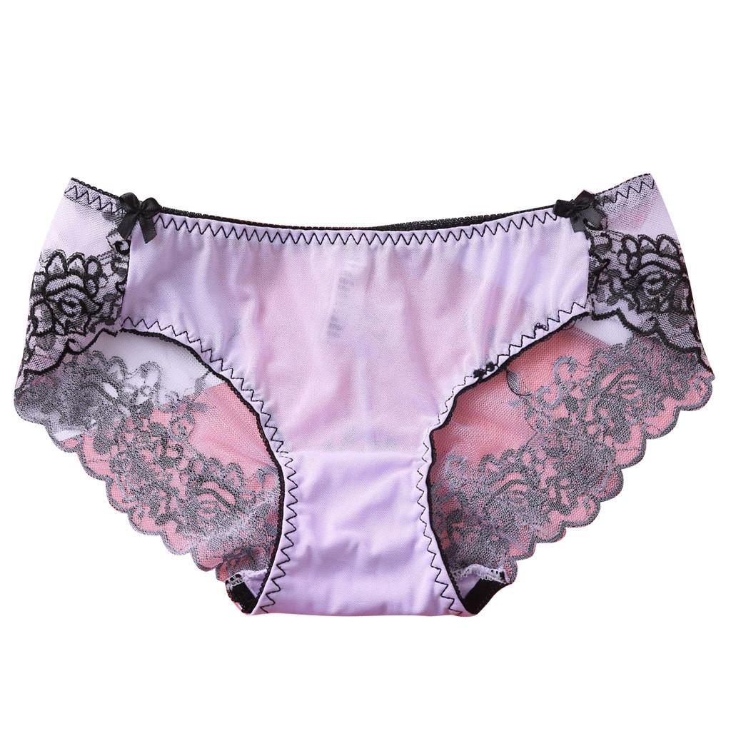 Women Pantie Sexy Lace knicker High Elastic Embroidery Yarn Underpants Underwear