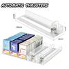 Automatic Pusher Organizer Self-Propelled Storage Rack with Compartments for RV Travel Kitchen Snack Drink Storage Use